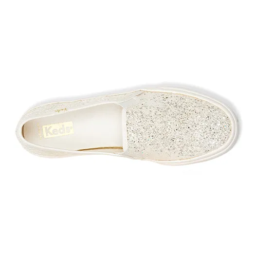 Women's Double Decker Glitter Cel Sneaker Cream (WF67624)